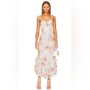 YUMI KIM Dress size large ($248 retail) Floral Sleeveless Maxi Dress